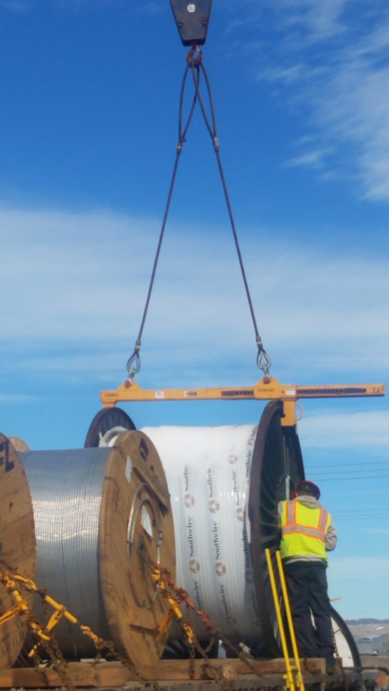 Custom Caldwell beam lifts electricity cable reels Crane and Hoist CanadaCrane and Hoist Canada